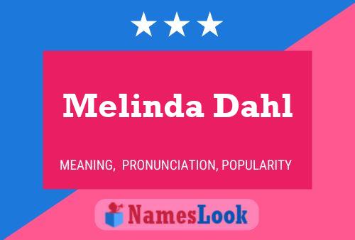 Melinda Dahl பெயர் போஸ்டர்