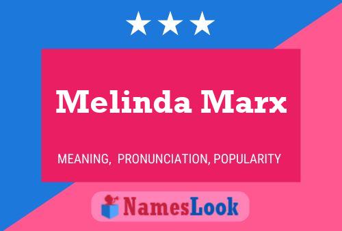 Melinda Marx பெயர் போஸ்டர்