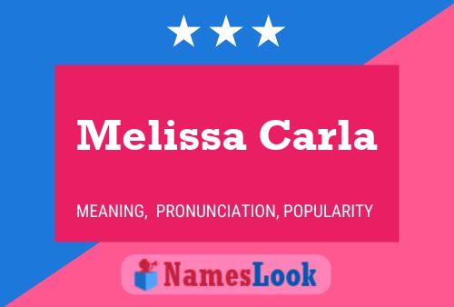 Melissa Carla பெயர் போஸ்டர்