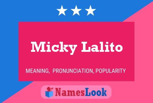 Micky Lalito பெயர் போஸ்டர்