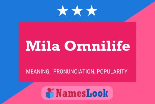 Mila Omnilife பெயர் போஸ்டர்