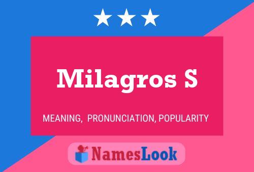 Milagros S பெயர் போஸ்டர்