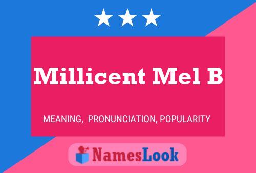 Millicent Mel B பெயர் போஸ்டர்