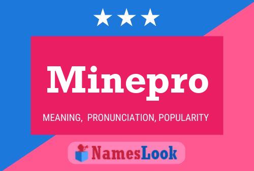 Minepro பெயர் போஸ்டர்