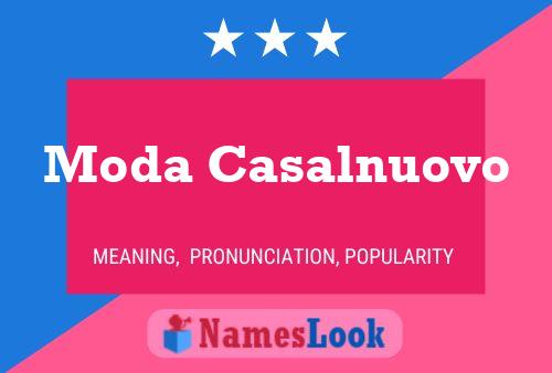 Moda Casalnuovo பெயர் போஸ்டர்