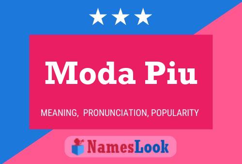 Moda Piu பெயர் போஸ்டர்