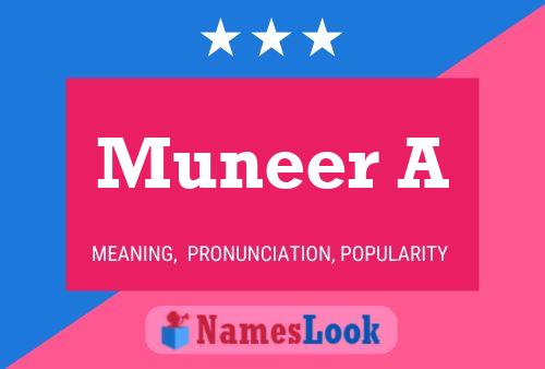 Muneer A பெயர் போஸ்டர்