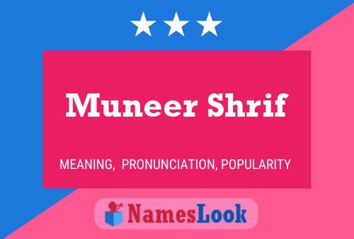 Muneer Shrif பெயர் போஸ்டர்