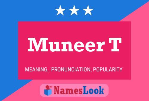 Muneer T பெயர் போஸ்டர்