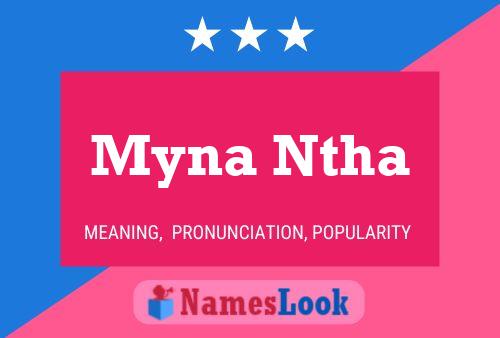 Myna Ntha பெயர் போஸ்டர்