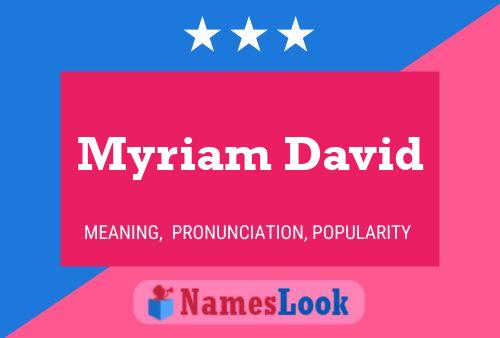 Myriam David பெயர் போஸ்டர்