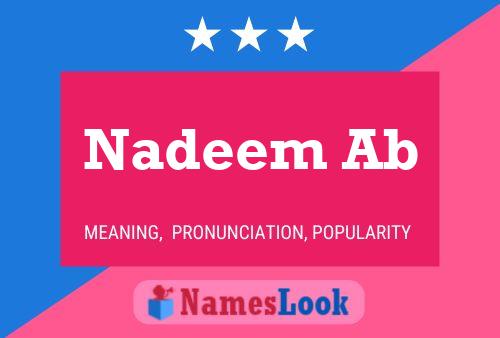 Nadeem Ab பெயர் போஸ்டர்