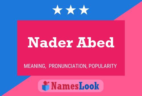 Nader Abed பெயர் போஸ்டர்