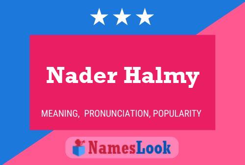 Nader Halmy பெயர் போஸ்டர்