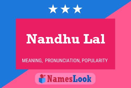 Nandhu Lal பெயர் போஸ்டர்