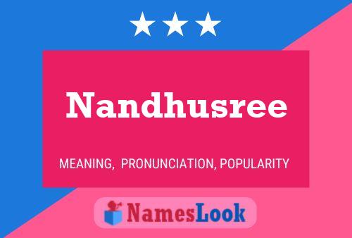 Nandhusree பெயர் போஸ்டர்