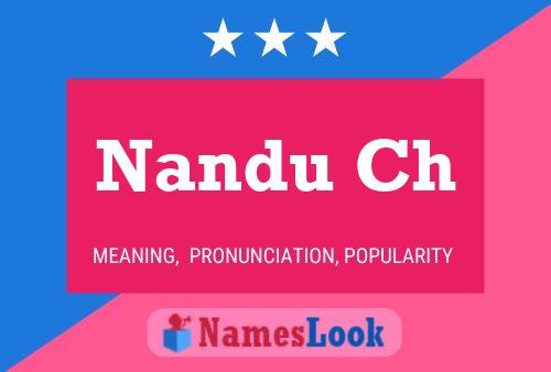 Nandu Ch பெயர் போஸ்டர்