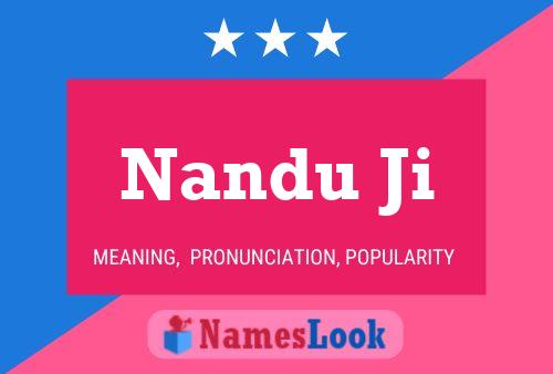 Nandu Ji பெயர் போஸ்டர்