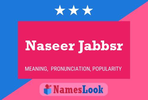 Naseer Jabbsr பெயர் போஸ்டர்