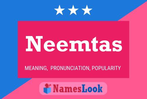 Neemtas பெயர் போஸ்டர்