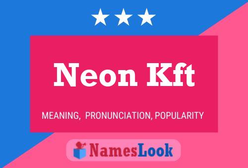 Neon Kft பெயர் போஸ்டர்