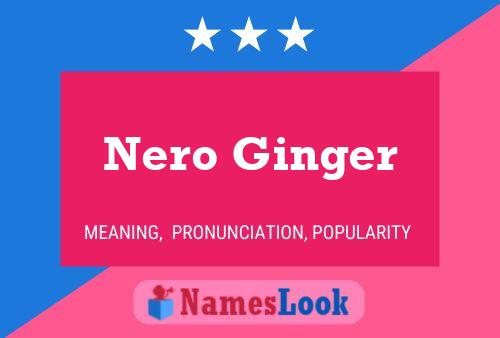 Nero Ginger பெயர் போஸ்டர்