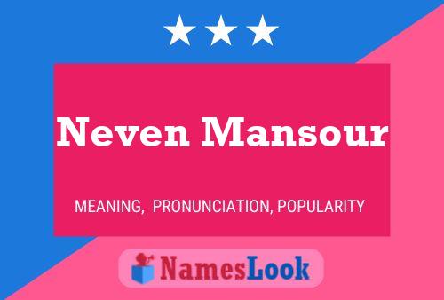 Neven Mansour பெயர் போஸ்டர்