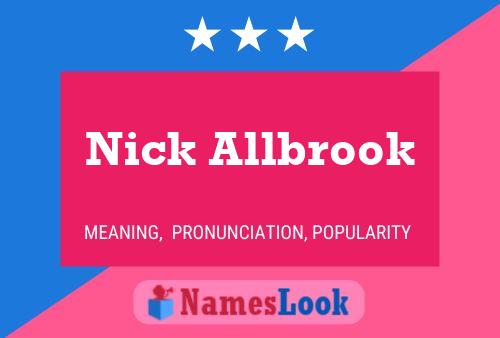 Nick Allbrook பெயர் போஸ்டர்