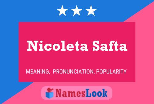 Nicoleta Safta பெயர் போஸ்டர்