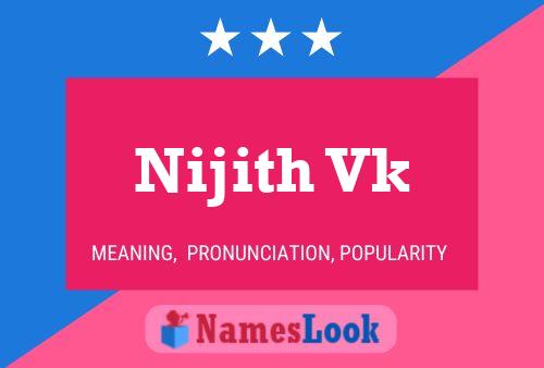 Nijith Vk பெயர் போஸ்டர்