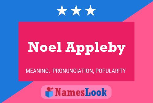 Noel Appleby பெயர் போஸ்டர்