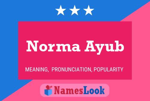 Norma Ayub பெயர் போஸ்டர்