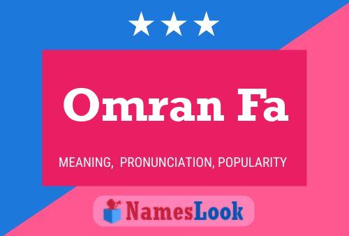 Omran Fa பெயர் போஸ்டர்