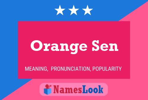 Orange Sen பெயர் போஸ்டர்