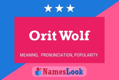 Orit Wolf பெயர் போஸ்டர்