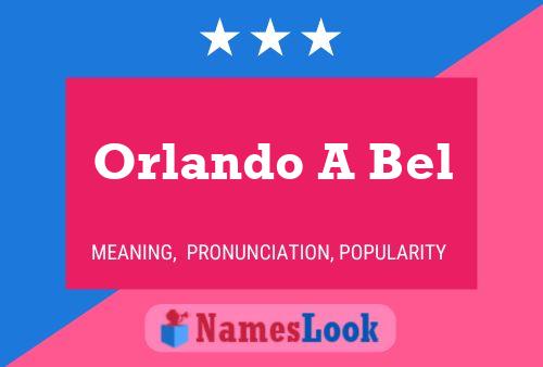 Orlando A Bel பெயர் போஸ்டர்