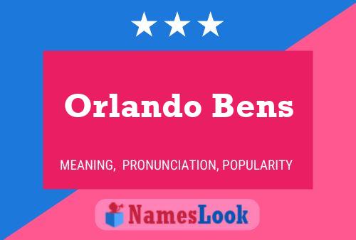 Orlando Bens பெயர் போஸ்டர்