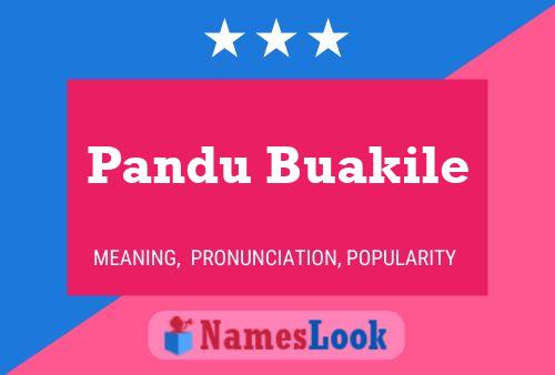 Pandu Buakile பெயர் போஸ்டர்