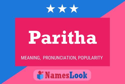 Paritha பெயர் போஸ்டர்