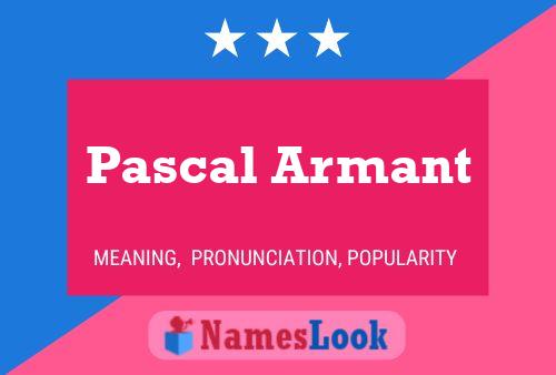 Pascal Armant பெயர் போஸ்டர்