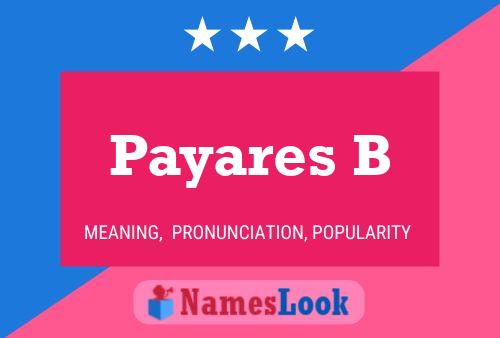 Payares B பெயர் போஸ்டர்