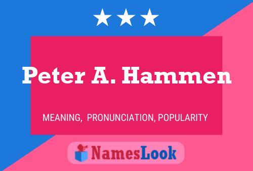 Peter A. Hammen பெயர் போஸ்டர்