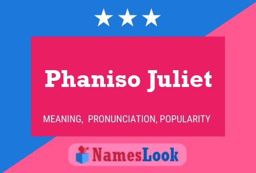 Phaniso Juliet பெயர் போஸ்டர்