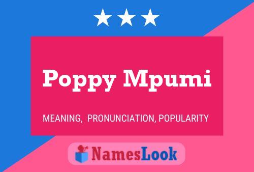 Poppy Mpumi பெயர் போஸ்டர்