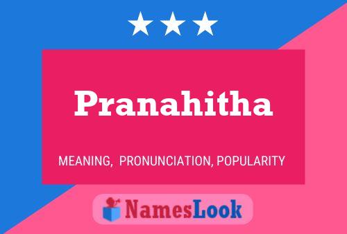 Pranahitha பெயர் போஸ்டர்