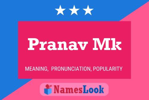 Pranav Mk பெயர் போஸ்டர்