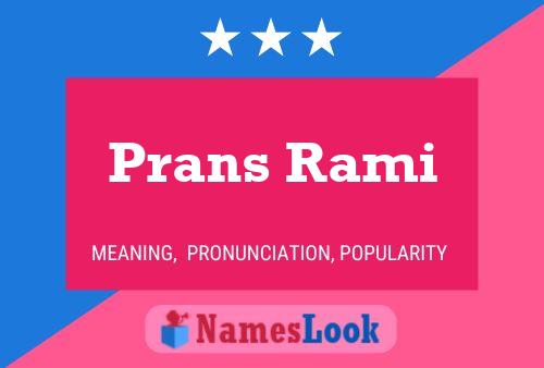 Prans Rami பெயர் போஸ்டர்