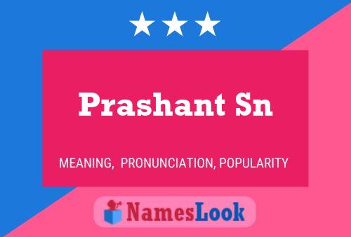 Prashant Sn பெயர் போஸ்டர்