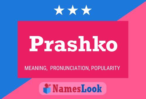 Prashko பெயர் போஸ்டர்