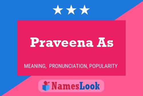 Praveena As பெயர் போஸ்டர்